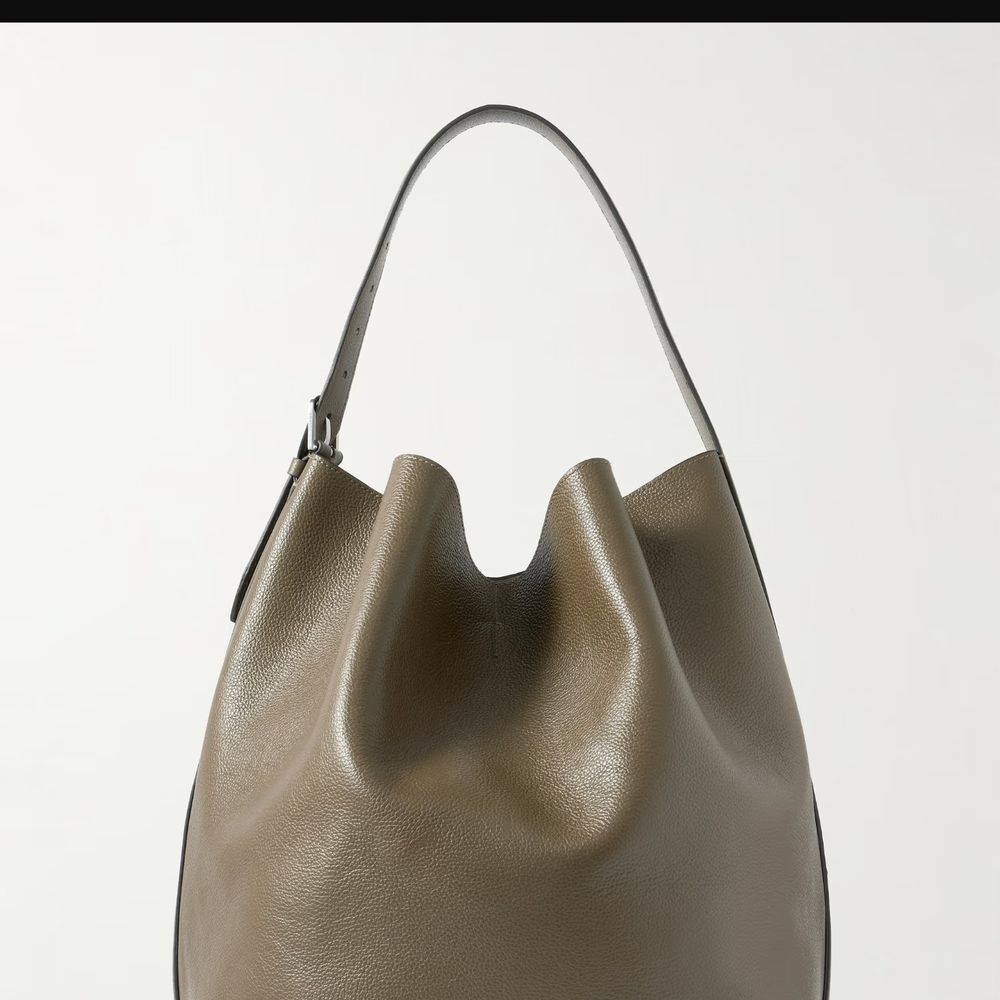 Toteme Designer New Taupe Leather Shoulder Bag Purse Italy - Picture 7 of 16